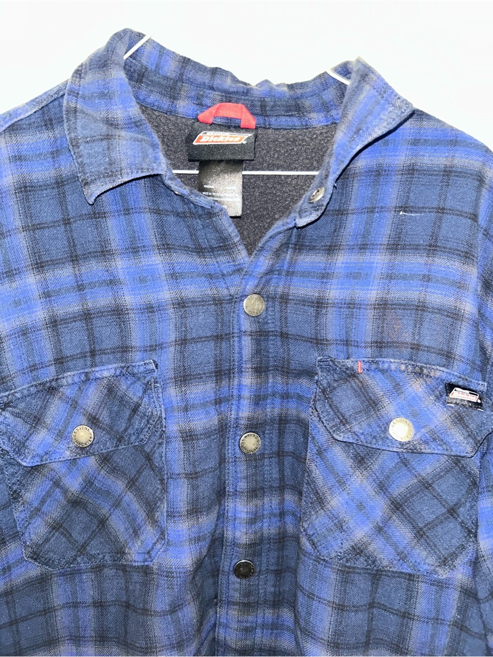 Vintage Style Dickies Blue Plaid Flannel Jacket men’s XL